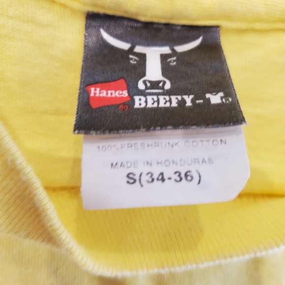 Unisex (Mens Small), Short Tee Shirt, Mountain, Boarding, Yellow with Black - Picture 6 of 10